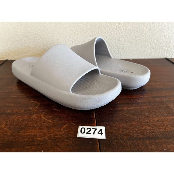 No Boundaries Shoes - No Boundaries Womens Slide Sandals Size 8 Gray Chunky Open Toe